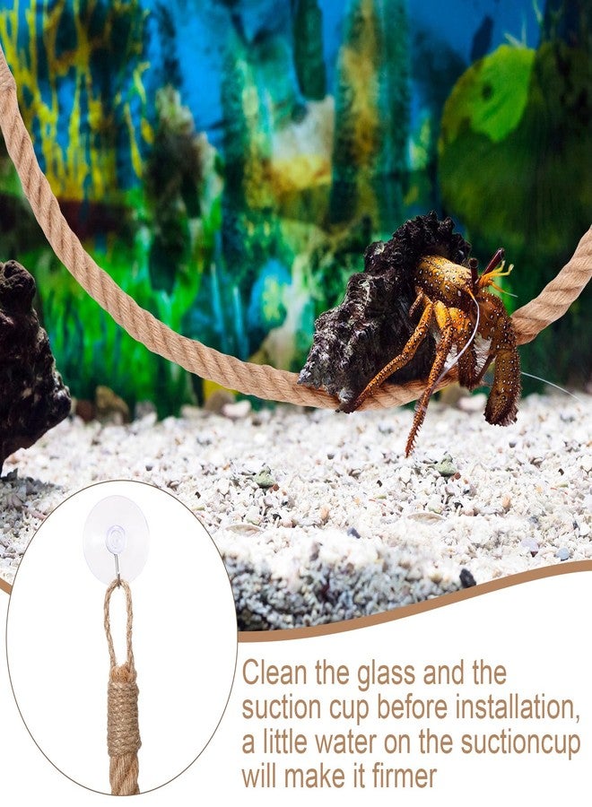 JellyArch Hermit Crab Toys Hermit Crab Climbing Jute Rope Ladder with Hooks Reptile Tank Terrarium Accessories Habitat Decor for Lizards Geckos Snakes(1 Pcs,23.6 Inch) - Image 5